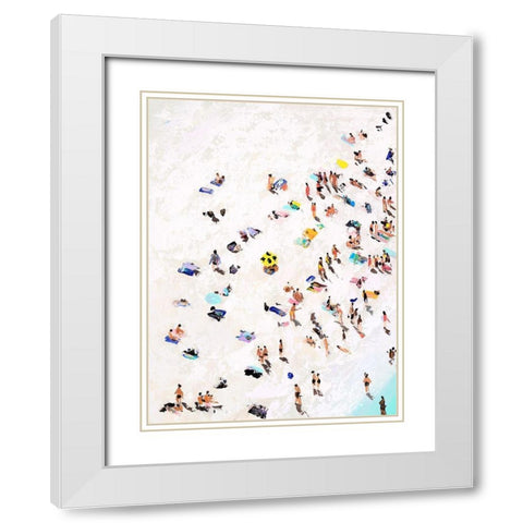 Beach Life White Modern Wood Framed Art Print with Double Matting by Urban Road