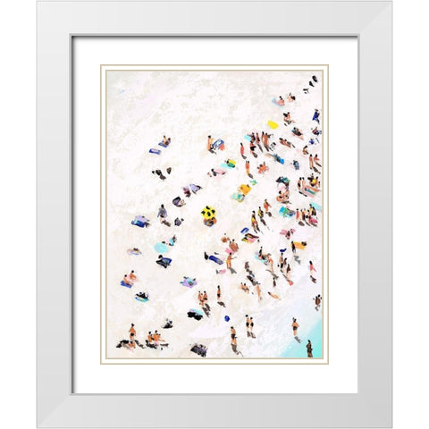 Beach Life White Modern Wood Framed Art Print with Double Matting by Urban Road