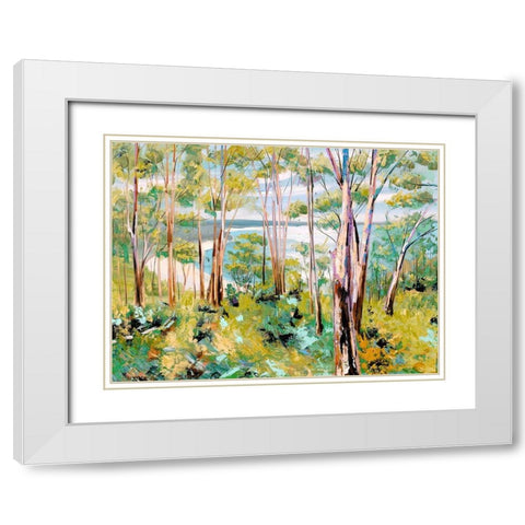 Through the Trees White Modern Wood Framed Art Print with Double Matting by Urban Road