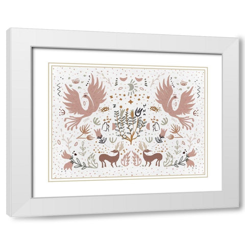 Phoenix Rising White Modern Wood Framed Art Print with Double Matting by Urban Road