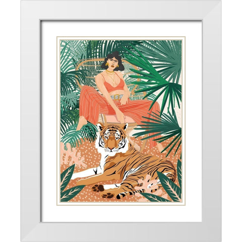 Easy Tiger White Modern Wood Framed Art Print with Double Matting by Urban Road