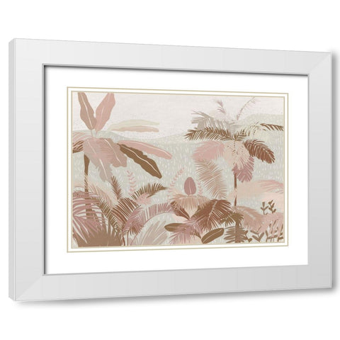 Nude Tropics White Modern Wood Framed Art Print with Double Matting by Urban Road