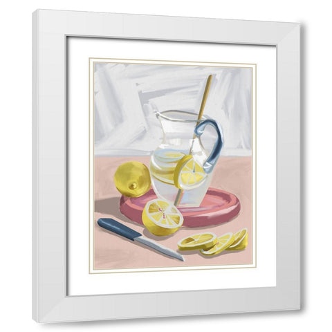 Life And Lemonade White Modern Wood Framed Art Print with Double Matting by Urban Road