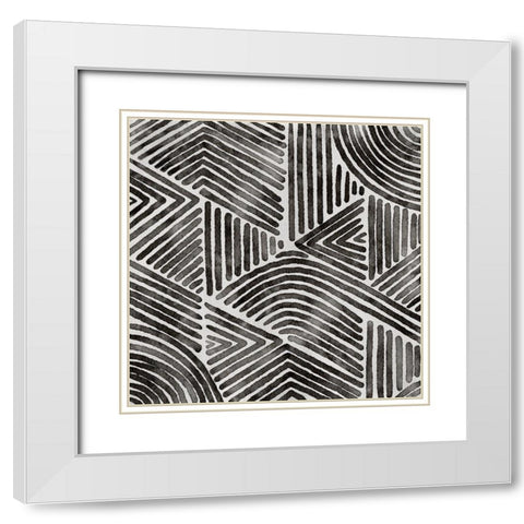 On Repeat White Modern Wood Framed Art Print with Double Matting by Urban Road