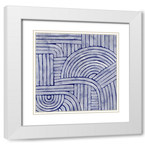 Roaming II White Modern Wood Framed Art Print with Double Matting by Urban Road