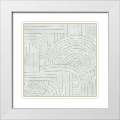 Roaming III White Modern Wood Framed Art Print with Double Matting by Urban Road