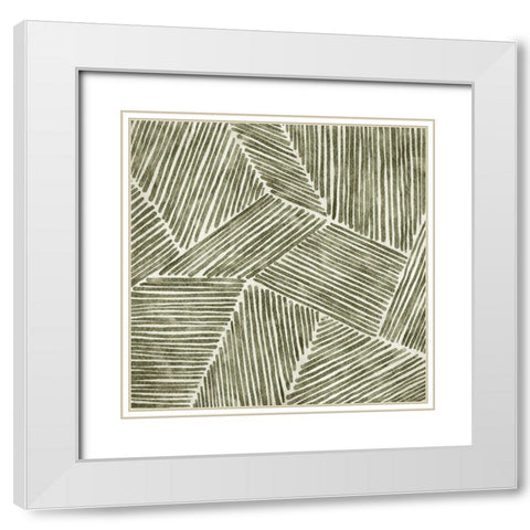 Infinite III White Modern Wood Framed Art Print with Double Matting by Urban Road