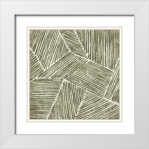 Infinite III White Modern Wood Framed Art Print with Double Matting by Urban Road