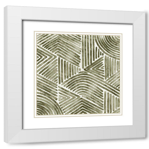 On Repeat III White Modern Wood Framed Art Print with Double Matting by Urban Road