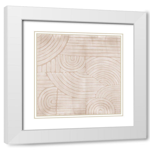 Mazy Thoughts IV White Modern Wood Framed Art Print with Double Matting by Urban Road