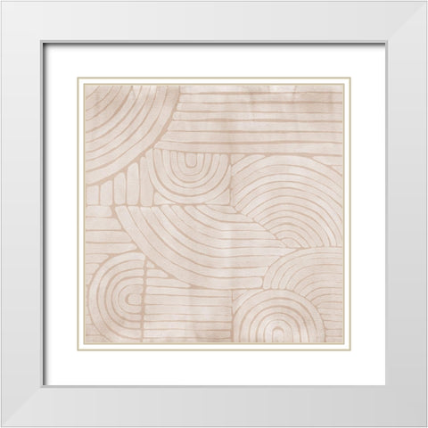 Mazy Thoughts IV White Modern Wood Framed Art Print with Double Matting by Urban Road
