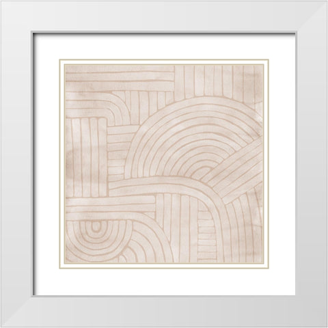 Roaming IV White Modern Wood Framed Art Print with Double Matting by Urban Road