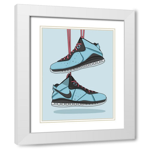 Game Ready White Modern Wood Framed Art Print with Double Matting by Urban Road