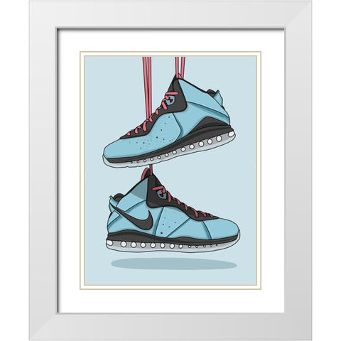 Game Ready White Modern Wood Framed Art Print with Double Matting by Urban Road