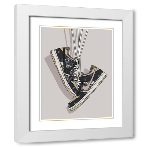 Hangin Out White Modern Wood Framed Art Print with Double Matting by Urban Road