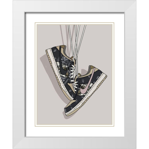 Hangin Out White Modern Wood Framed Art Print with Double Matting by Urban Road
