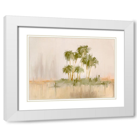 Tropical Sunset III White Modern Wood Framed Art Print with Double Matting by Urban Road