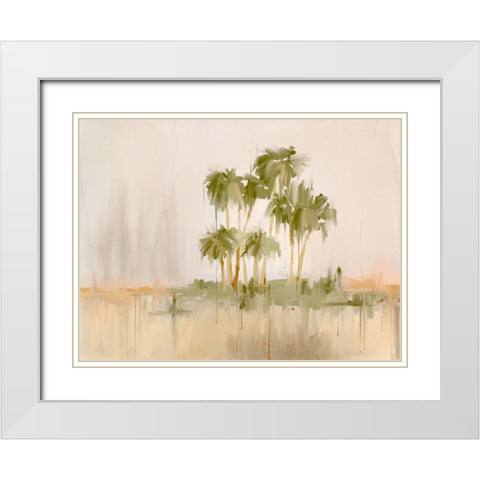 Tropical Sunset III White Modern Wood Framed Art Print with Double Matting by Urban Road