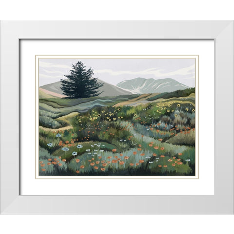 Mountain of Hope White Modern Wood Framed Art Print with Double Matting by Urban Road