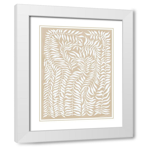 Vineyard Sand White Modern Wood Framed Art Print with Double Matting by Urban Road