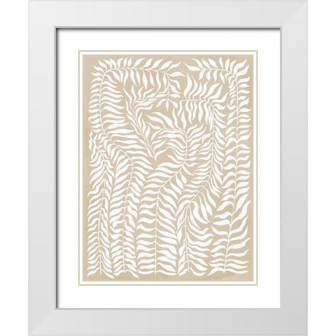 Vineyard Sand White Modern Wood Framed Art Print with Double Matting by Urban Road