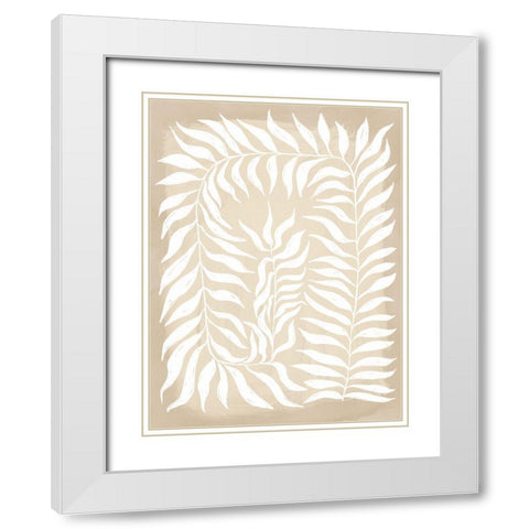 Travels Sand White Modern Wood Framed Art Print with Double Matting by Urban Road