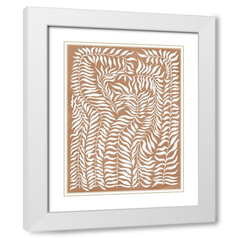 Vineyard Bronze White Modern Wood Framed Art Print with Double Matting by Urban Road