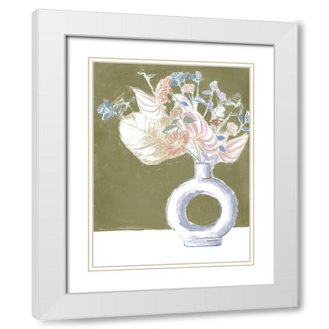 Villa Bloom I White Modern Wood Framed Art Print with Double Matting by Urban Road