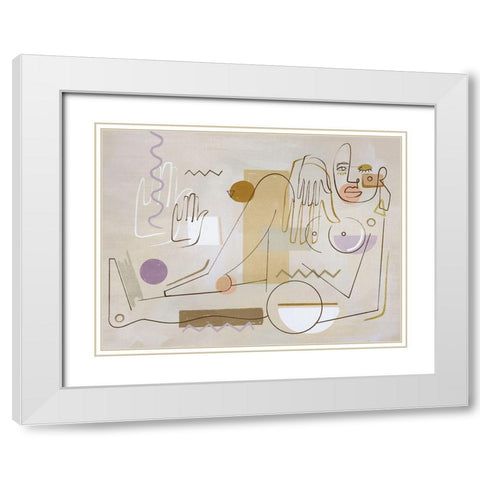 Ma Belle White Modern Wood Framed Art Print with Double Matting by Urban Road