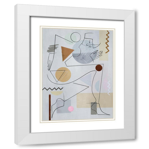 Rested White Modern Wood Framed Art Print with Double Matting by Urban Road