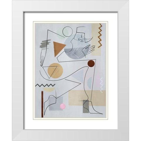 Rested White Modern Wood Framed Art Print with Double Matting by Urban Road