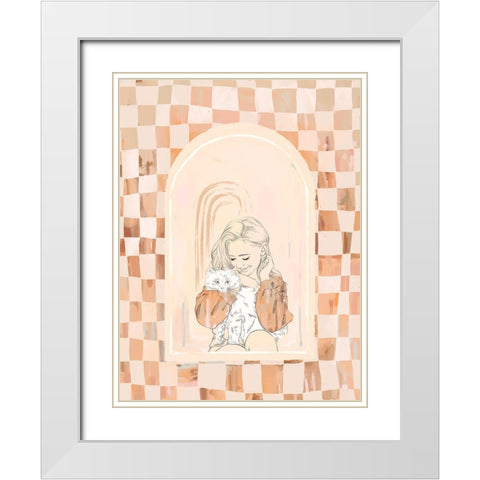 Fluffball White Modern Wood Framed Art Print with Double Matting by Urban Road