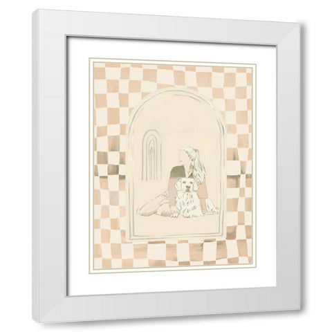 Best Friend White Modern Wood Framed Art Print with Double Matting by Urban Road