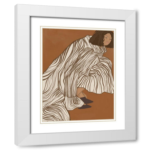 Delilah Divine White Modern Wood Framed Art Print with Double Matting by Urban Road