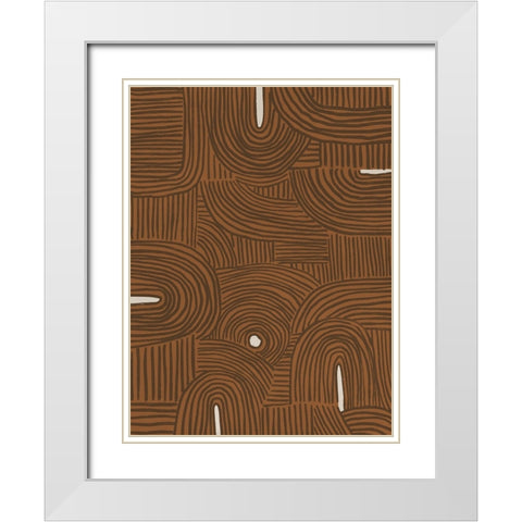 Pathways White Modern Wood Framed Art Print with Double Matting by Urban Road