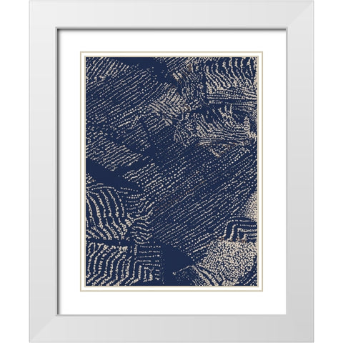 Sandstorm Midnight Blue White Modern Wood Framed Art Print with Double Matting by Urban Road