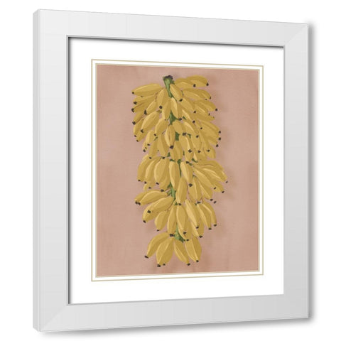 Platano I Pink White Modern Wood Framed Art Print with Double Matting by Urban Road