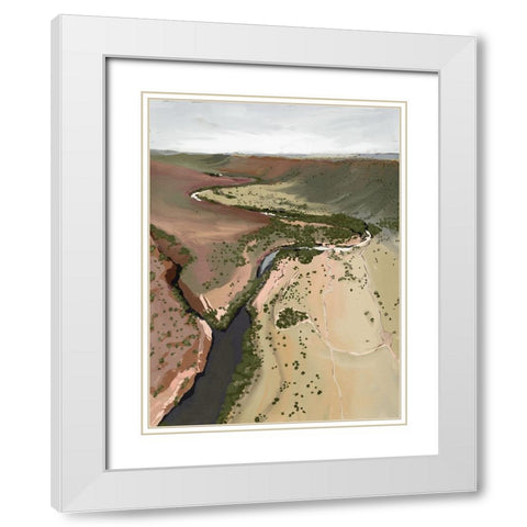 Where The River Runs White Modern Wood Framed Art Print with Double Matting by Urban Road