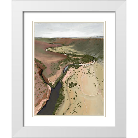 Where The River Runs White Modern Wood Framed Art Print with Double Matting by Urban Road