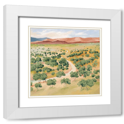 Middle Of Nowhere White Modern Wood Framed Art Print with Double Matting by Urban Road