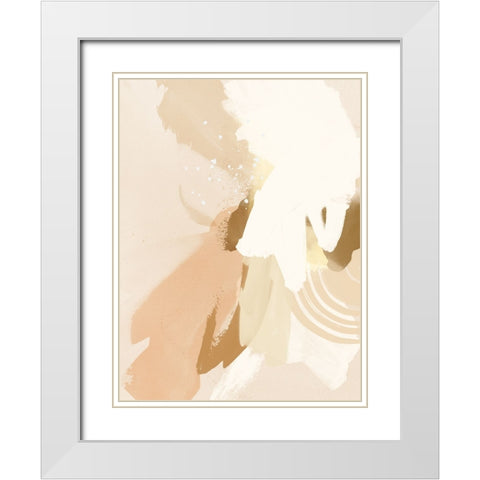 Neutral Flows I White Modern Wood Framed Art Print with Double Matting by Urban Road