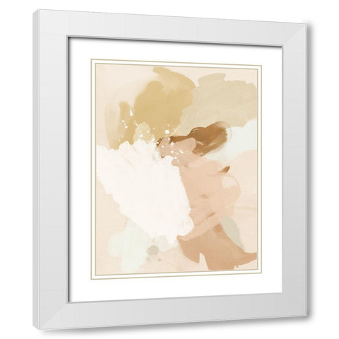 Neutral Flows II White Modern Wood Framed Art Print with Double Matting by Urban Road