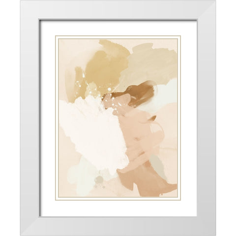 Neutral Flows II White Modern Wood Framed Art Print with Double Matting by Urban Road