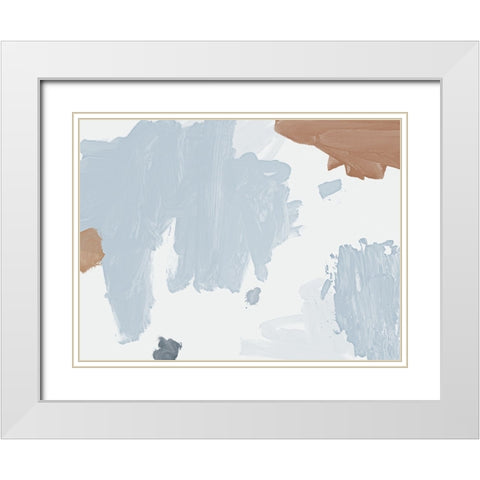 Cloudy White Modern Wood Framed Art Print with Double Matting by Urban Road