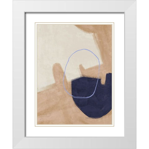 Nonchalant Navy White Modern Wood Framed Art Print with Double Matting by Urban Road