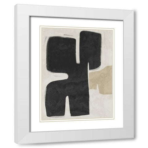 Poised Black White Modern Wood Framed Art Print with Double Matting by Urban Road