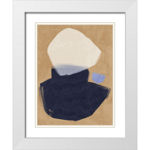 Balanced Navy White Modern Wood Framed Art Print with Double Matting by Urban Road