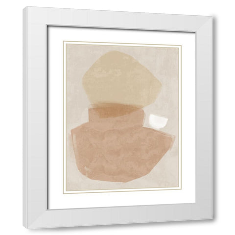 Balanced Blush White Modern Wood Framed Art Print with Double Matting by Urban Road