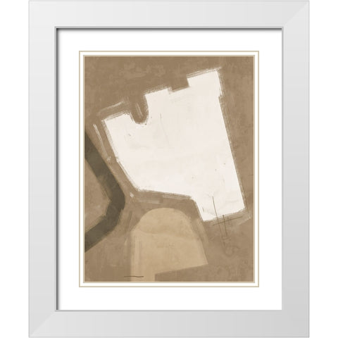 Open-Minded Brown White Modern Wood Framed Art Print with Double Matting by Urban Road