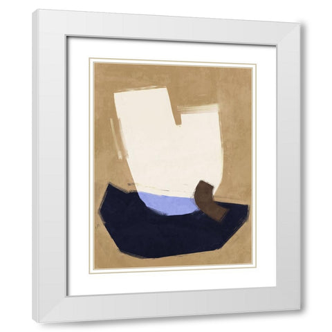 Laid-Back Navy White Modern Wood Framed Art Print with Double Matting by Urban Road